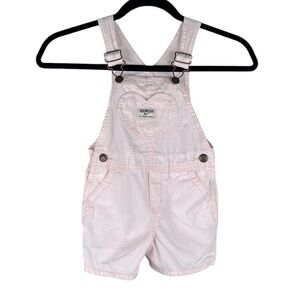 OshKosh B'gosh Girl's Pale Pink Classic Summer Overall Shorts Size 2T